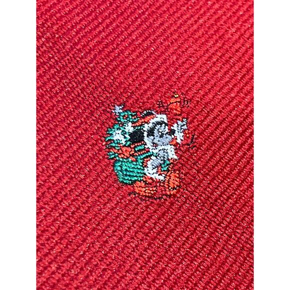 Vintage Cervantes Walt Disney Mickey Mouse Red Holiday Tie – Made in USA - Picture 3 of 7